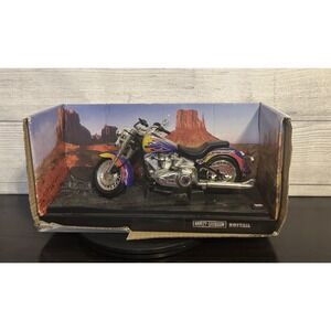 Hot‎ Wheels Harley-Davidson Softail 1:10 Diecast Motorcycle 1999 NIB Flames
